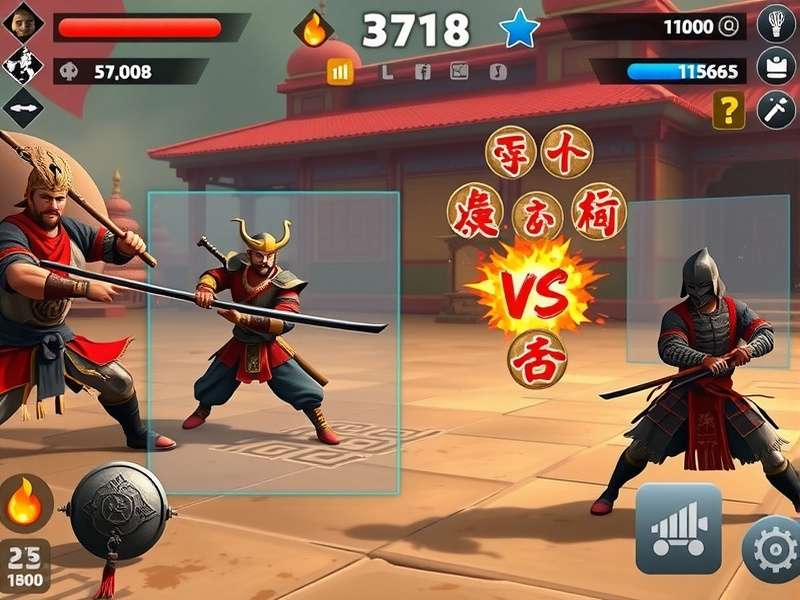 Mughal Samurai Clash multiplayer battle interface showing clan warfare